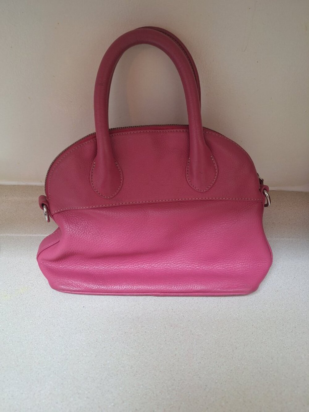 PINK LEATHER BAG. - Picture 3 of 5